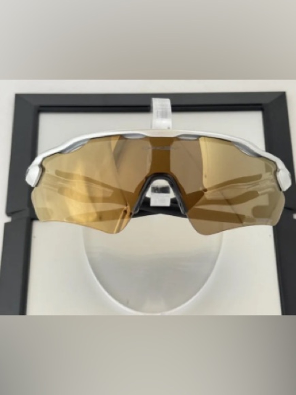 Oakley White Frame Sunglasses with Amber Lenses